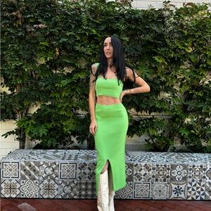 Zara Green Two-Piece Dress Set